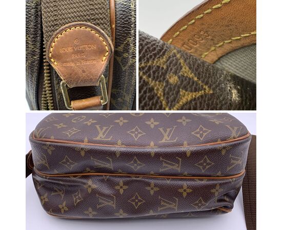 LOUIS VUITTON Borsa a Tracolla in Cotone Col. Marrone Reporter M