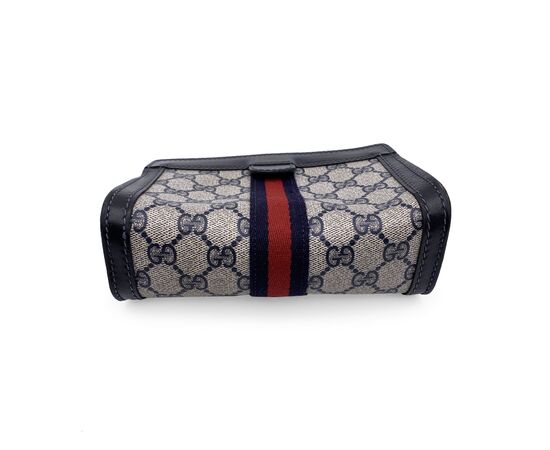 GUCCI Pochette Vintage in Tela Col. Blu S