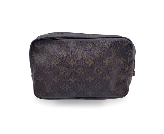 LOUIS VUITTON Pochette Vintage in Tela Col. Marrone Trousse de Toilette S