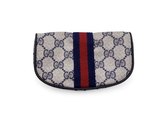 GUCCI Pochette Vintage in Tela Col. Blu S