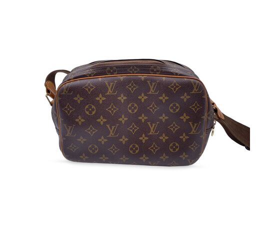 LOUIS VUITTON Borsa a Tracolla in Cotone Col. Marrone Reporter M