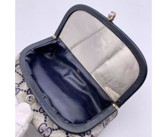 GUCCI Pochette Vintage in Tela Col. Blu S