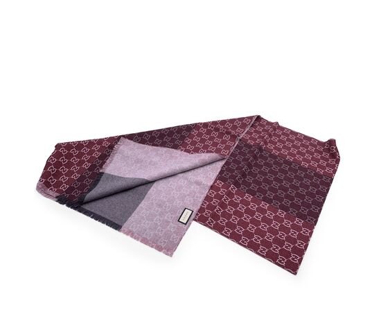 GUCCI Foulard in Lana Col. Bordeaux Scialle