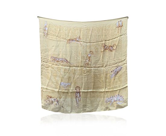 CARTIER Foulard in Seta Col. Beige