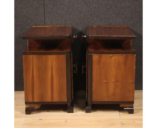 Pair of Italian Deco style bedside tables from the 20th century