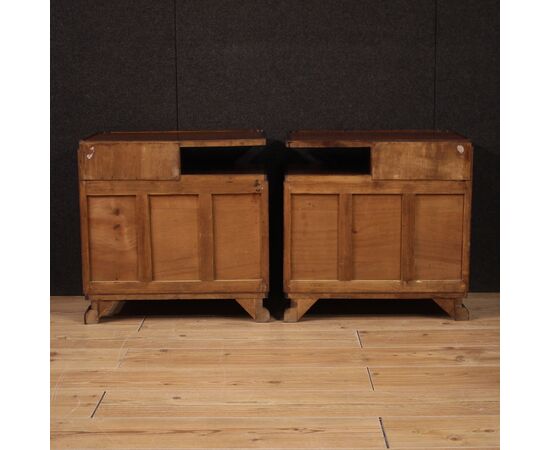 Pair of Italian Deco style bedside tables from the 20th century