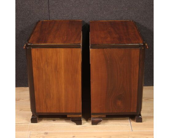 Pair of Italian Deco style bedside tables from the 20th century