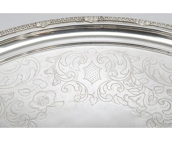 Vassoio ovale Belga in silver plate - O/6951 -