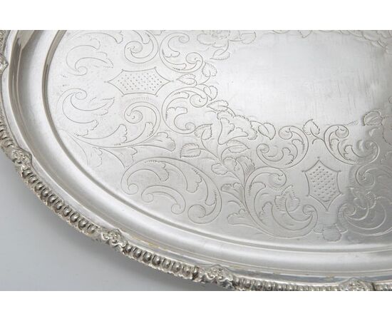 Vassoio ovale Belga in silver plate - O/6951 -