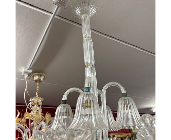 Antico splendido Lampadario Ercole Barovier . anni 30 art decò  .Vetro Murano. 