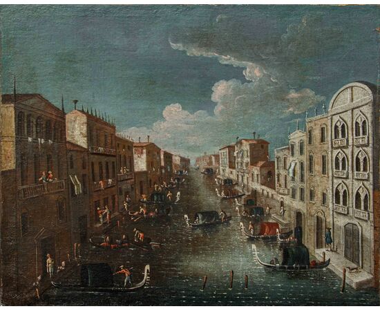 Gabriele Bella, Veduta di un canale veneziano