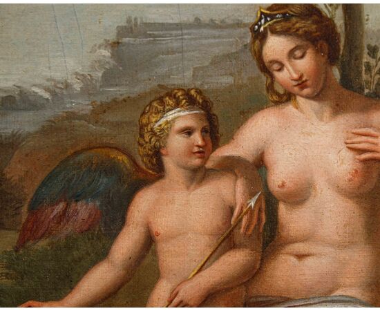 Pittore neoclassico, Venere ferita da Cupido