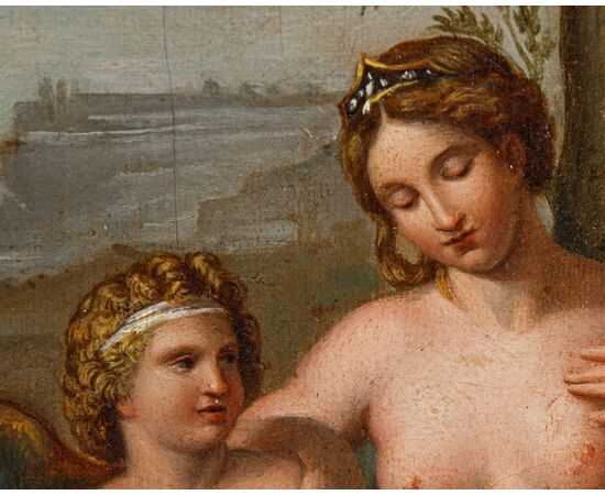 Pittore neoclassico, Venere ferita da Cupido