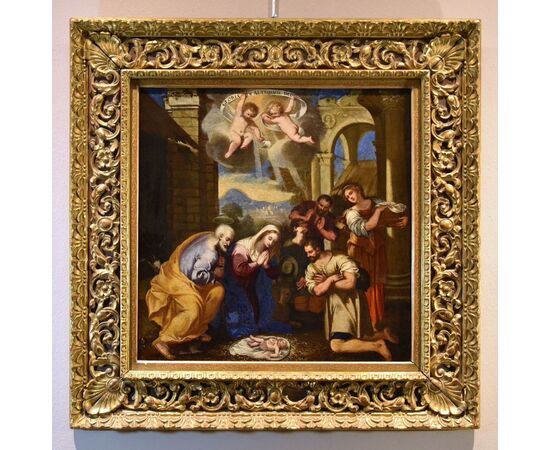 Natività con adorazione dei pastori, Giacinto Gimignani (Pistoia, 1606 - Roma, 1681) bottega