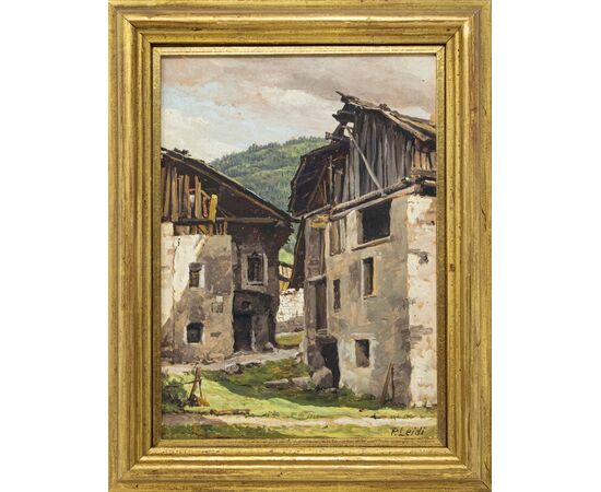 Piero Leidi, Scorcio montano con Ponte di Legno