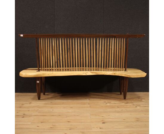 George Nakashima style wooden design sofa