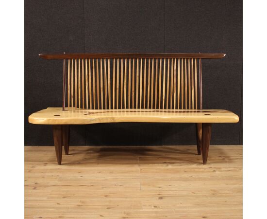 George Nakashima style wooden design sofa