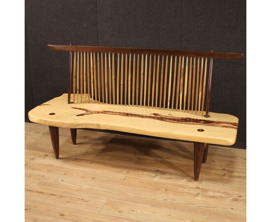 George Nakashima style wooden design sofa