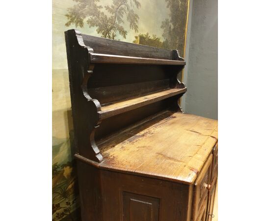 Rustic sideboard of the nineteenth century from the Cortina d&#39;Ampezzo area     