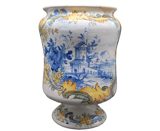 Vaso albarello Maiolica Napoli XVIII secolo