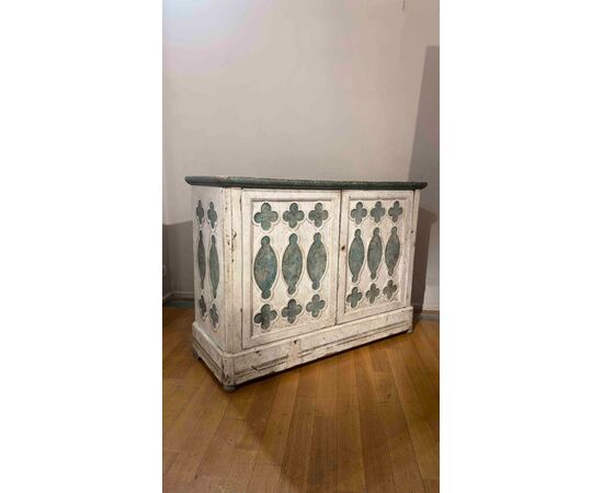 CREDENZA DIPINTA SECONDA META’ DEL XIX SECOLO 