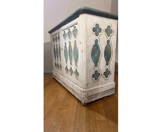 CREDENZA DIPINTA SECONDA META’ DEL XIX SECOLO 