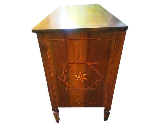 Louis XVI Emilian chest of drawers inlaid Rolo     