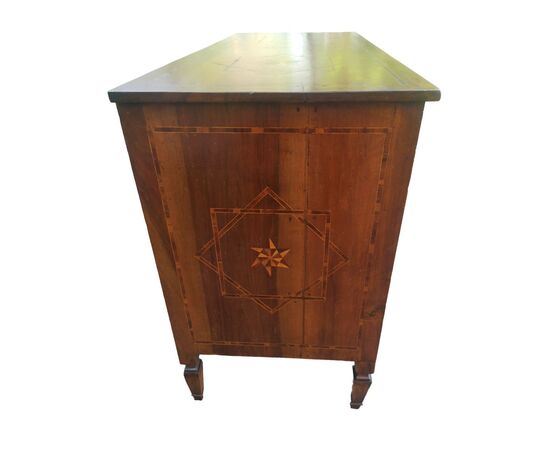 Louis XVI Emilian chest of drawers inlaid Rolo     