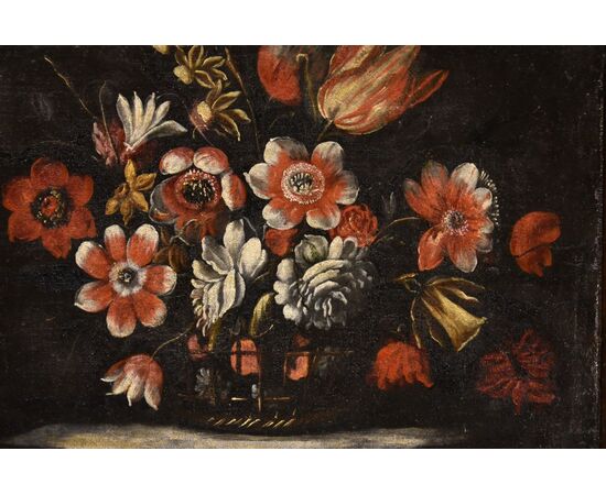 Coppia di nature morte di fiori, Josè de Arellano (Madrid, 1653 - c. 1714) attribuibile