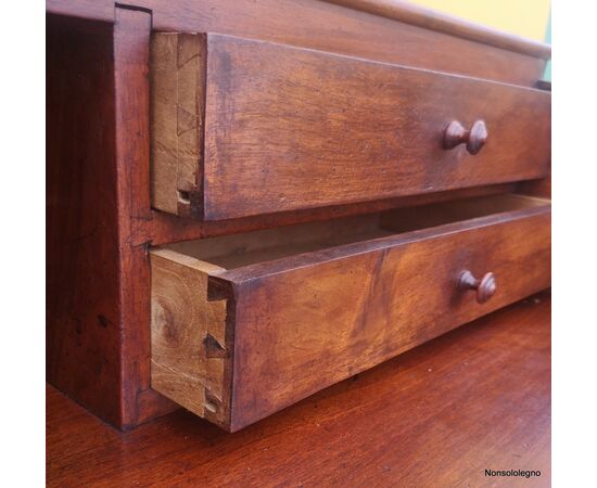 Desk Louis Philippe center desk in walnut     