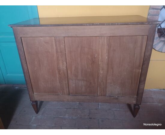 Louis XVI chest of drawers Parmesan in walnut     