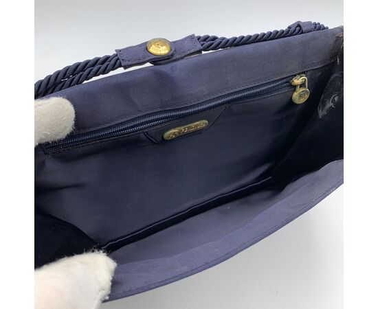 FENDI Borsa a Tracolla Vintage in Tela Col. Blu n.a. S