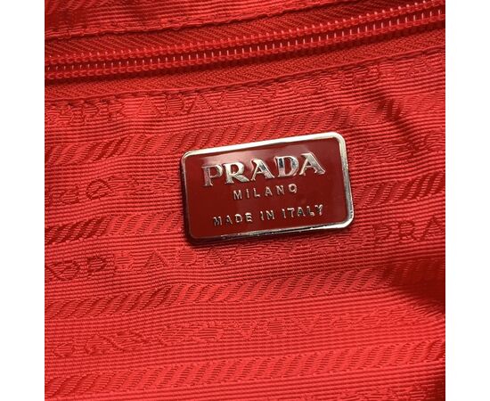 PRADA Borsa Hobo in Tela Col. Rosso M