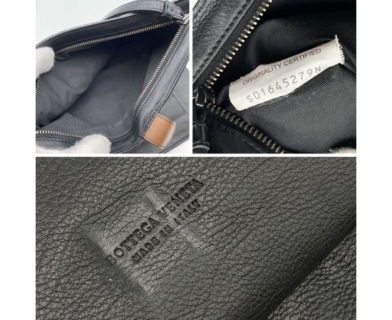 BOTTEGA VENETA Pochette in Pelle Col. Nero Intrecciato S