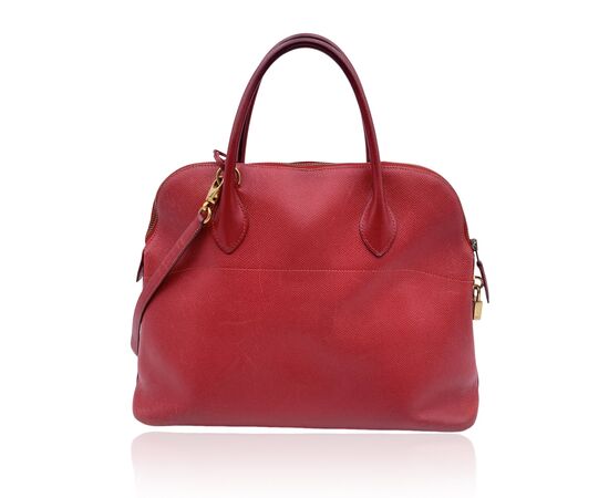 HERMES Borsa a Mano Vintage in Pelle Col. Rosso Bolide M