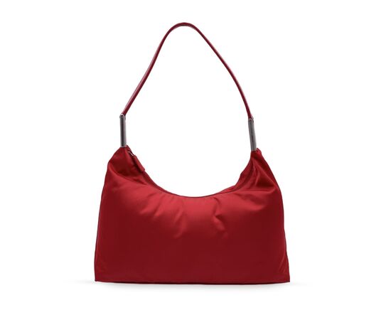 PRADA Borsa Hobo in Tela Col. Rosso M