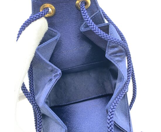 YVES SAINT LAURENT Borsa a Tracolla Vintage in Tela Col. Blu n.a. S