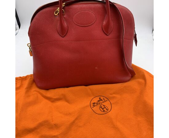 HERMES Borsa a Mano Vintage in Pelle Col. Rosso Bolide M