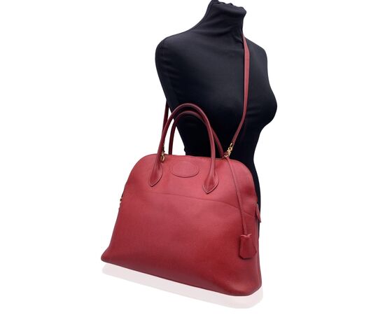 HERMES Borsa a Mano Vintage in Pelle Col. Rosso Bolide M