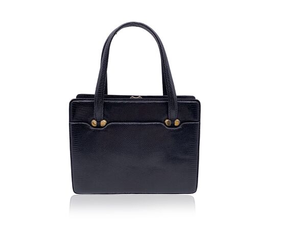 GUCCI Borsa a Mano Vintage in Pelle Col. Nero M