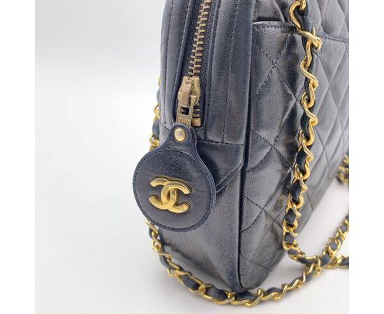 CHANEL Borsa a Tracolla Vintage in Pelle Col. Nero Camera Bag M