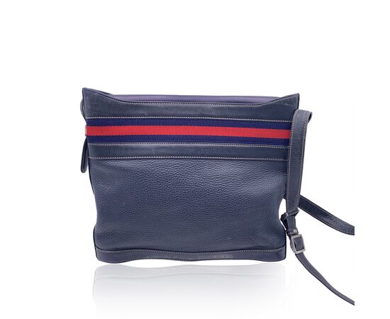 GUCCI Borsa a Tracolla Vintage in Pelle Col. Blu M