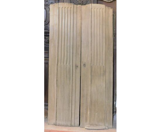  PTI741 - Porta in legno a due battenti, misure cm L 123 x H 233 