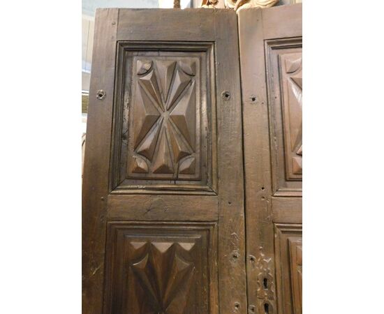 PTI739 - Porta in legno di noce, misure cm L 99 x H 217 x P 4 