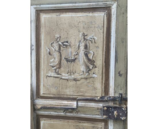 PTL686 - Porta in legno laccato, luce cm L 97 (62+35) x H 197  