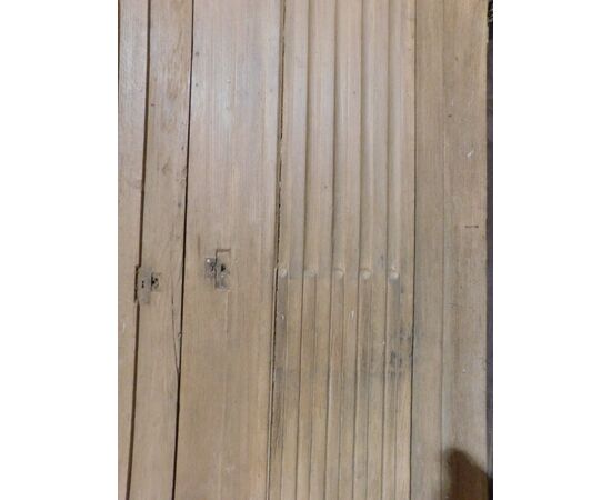  PTI741 - Porta in legno a due battenti, misure cm L 123 x H 233 