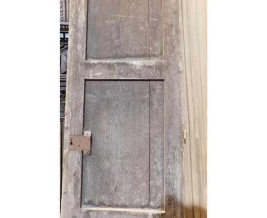  PTI741 - Porta in legno a due battenti, misure cm L 123 x H 233 