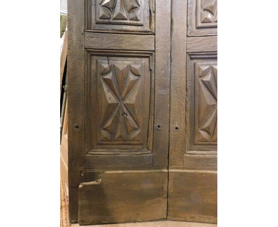 PTI739 - Porta in legno di noce, misure cm L 99 x H 217 x P 4 