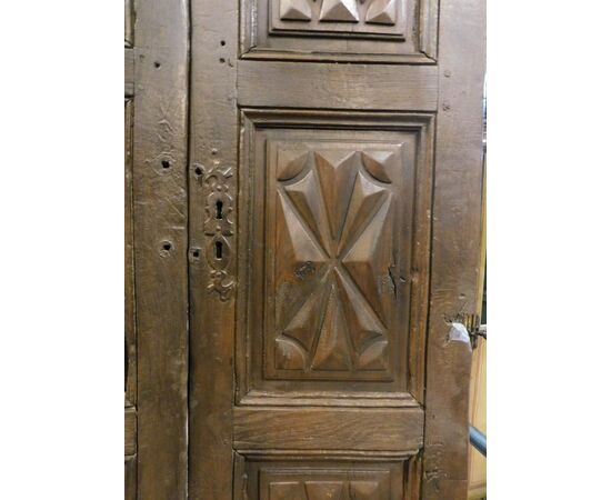 PTI739 - Porta in legno di noce, misure cm L 99 x H 217 x P 4 