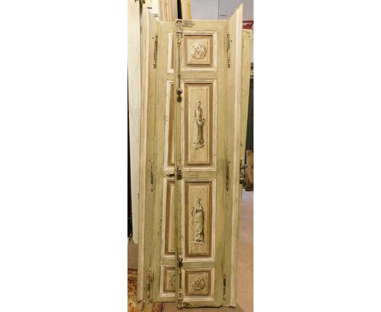 PTL686 - Porta in legno laccato, luce cm L 97 (62+35) x H 197  